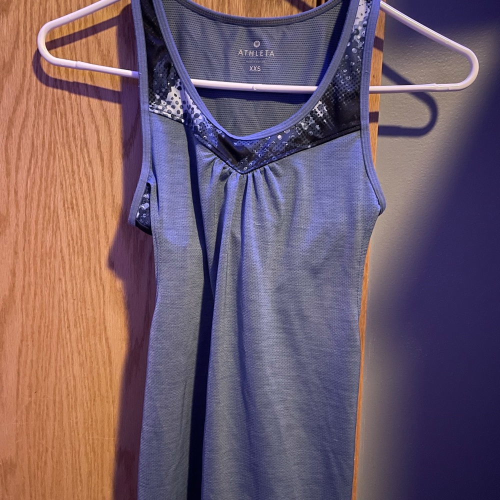 blue athleta  tank top
